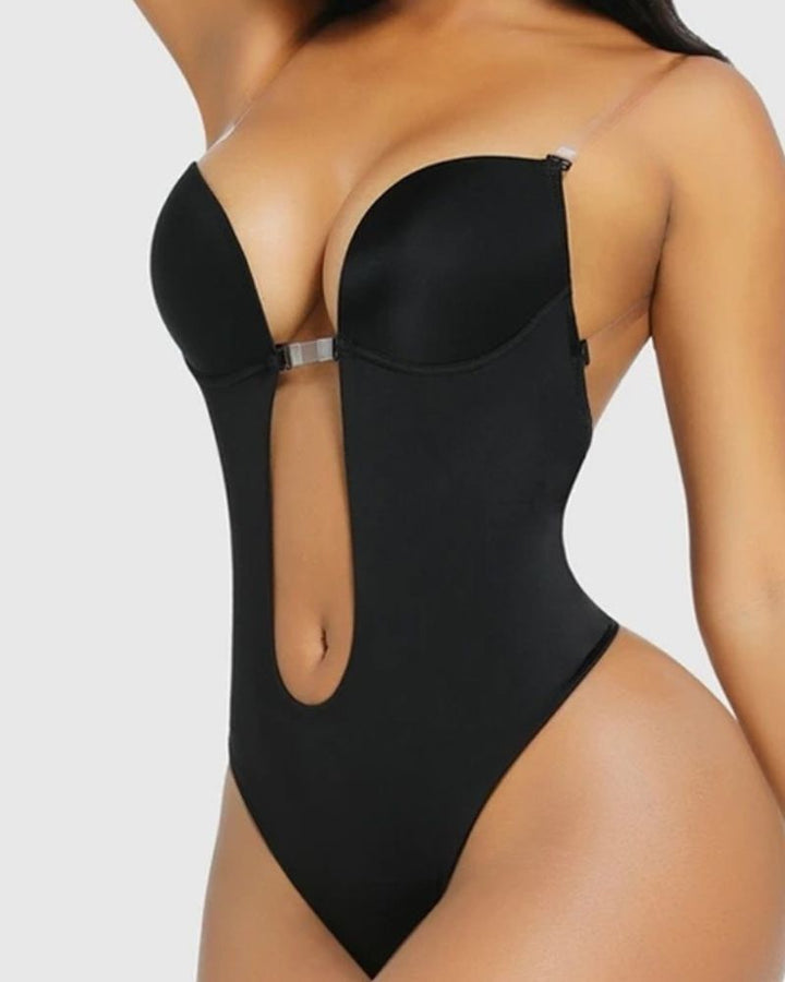 Shapewear Übergröße Rückenfrei BH Körperformer Nahtlos Offener Schritt