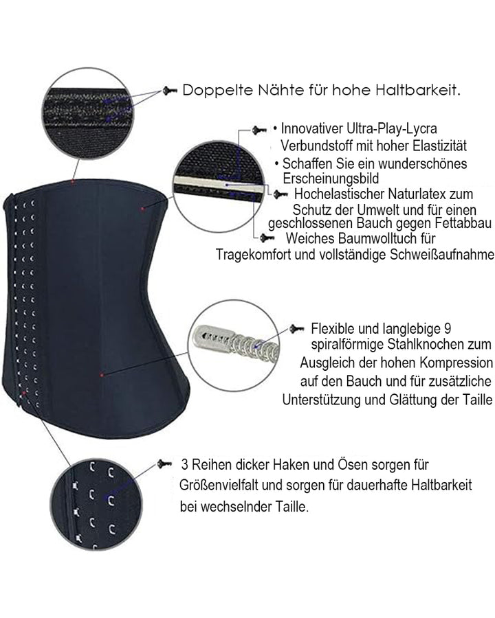 Shapshe® Hohe Kompressions Taillentrainer Bauchweg Sanduhr Figurmieder Korsett
