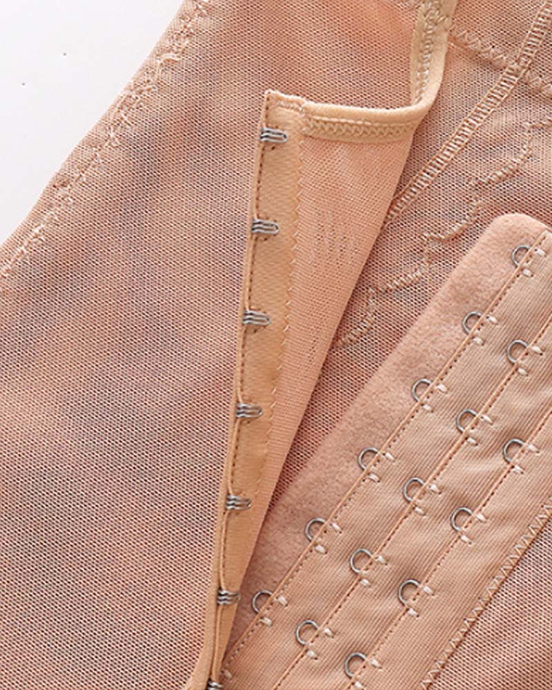 9-reihiges Hoch tailliertes Tanga Höschen mit Hüftstraffung und Oberschenkelfalte