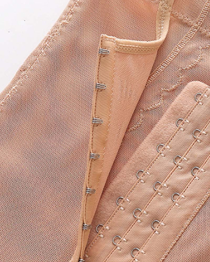 9-reihiges Hoch tailliertes Tanga Höschen mit Hüftstraffung und Oberschenkelfalte