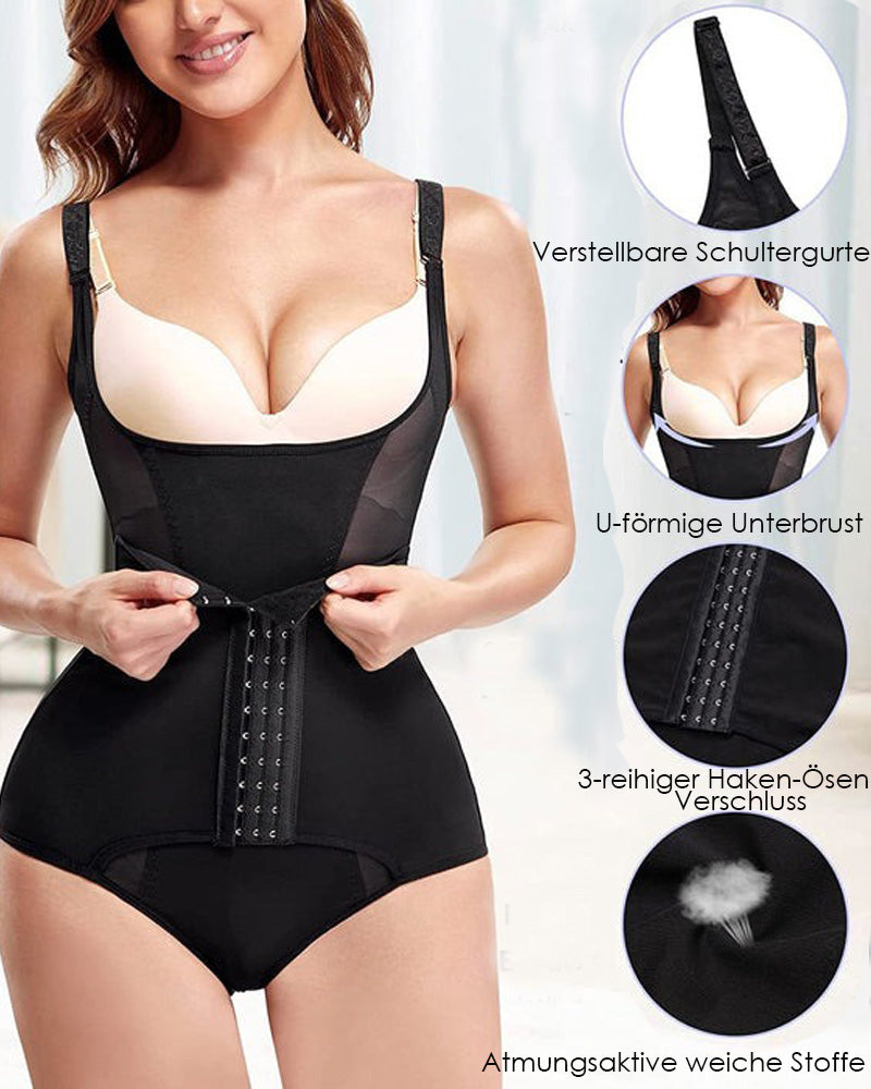 Bauchkontrolle Kompressions Reißverschluss Open-Bust Taillentrainer Shapewear