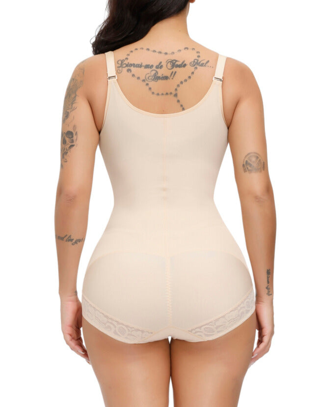 Shapshe® Feste Kontrolle Po-Lift Bauchkontrollierender Spitzen Body Shapewear