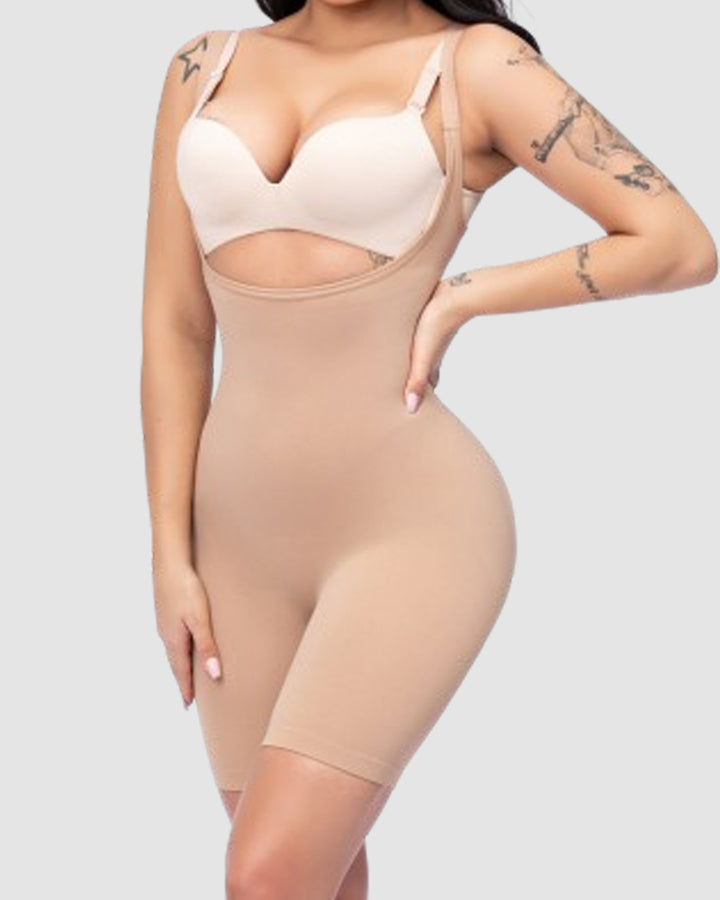 Nahtlose Bauchkontrolle Faja Thin Slimmer verstellbarer Schultergurt Bodysuits Shapewear