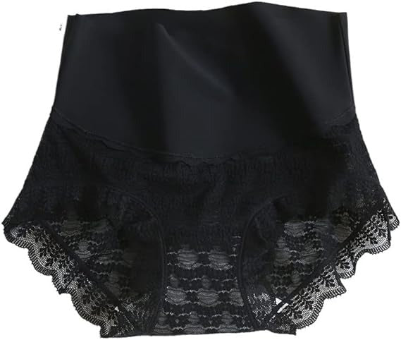 Antibakterielle Unterwäsche mit Hoher Taille Bauchweg Damen Spitze Slip Große Größe