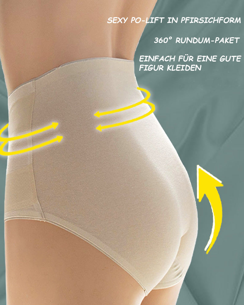 Damen Nahtloser Graphenehoher Hoher Taille Bauchweg Baumwolle Unterwäsche