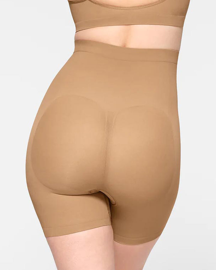 Nahtlose Rutschfeste Schlankmachender Bauchkontrolle Shapewear Shorts mit hoher Taille