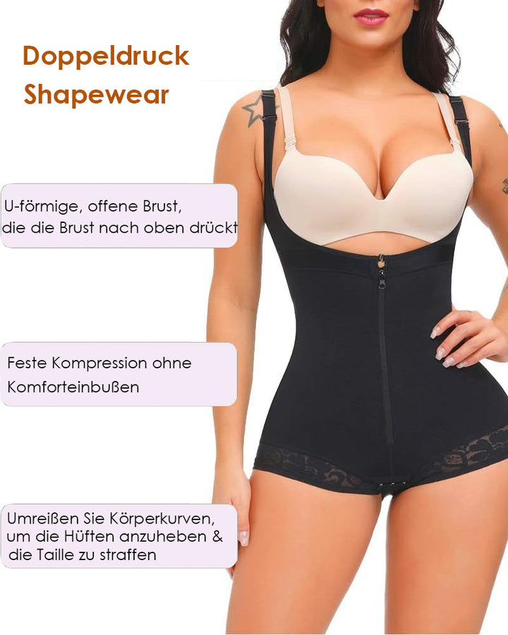Shapshe® Feste Kontrolle Po-Lift Bauchkontrollierender Spitzen Body Shapewear