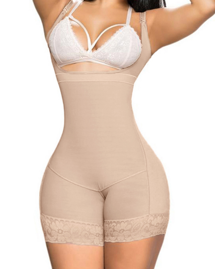 Shapshe® Bauchkontrolle offene Brust Po-Lifter-Bodys Shapewear
