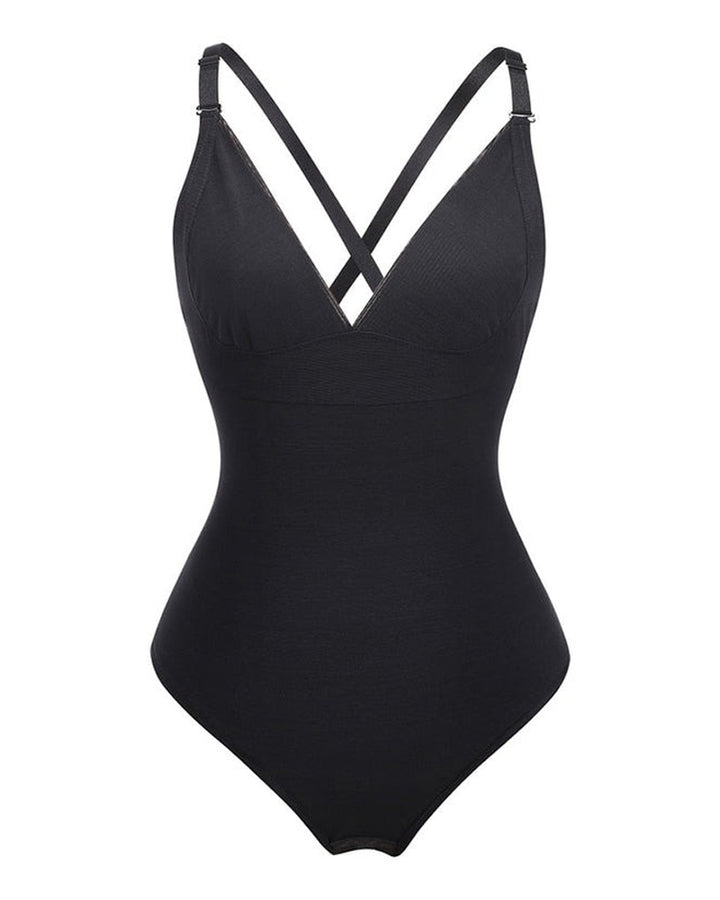 Nahtloser Bauchweg Bodysuit Po-Lifter Tanga Rückenfreier Body Shaper