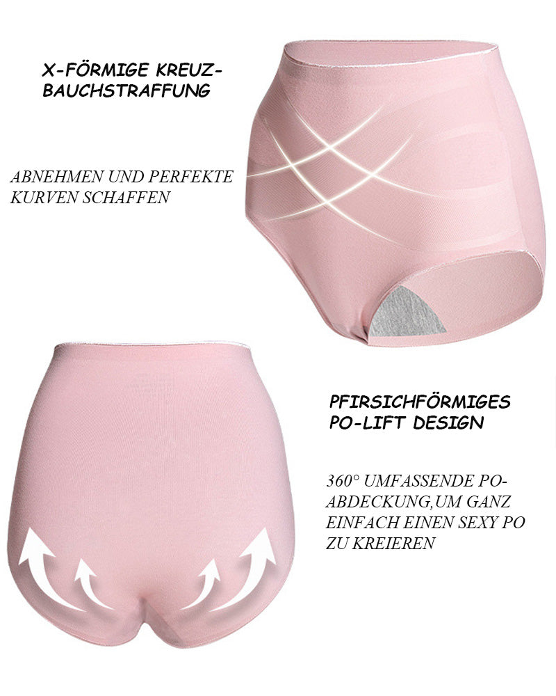 Damen Nahtloser Graphenehoher Hoher Taille Bauchweg Baumwolle Unterwäsche