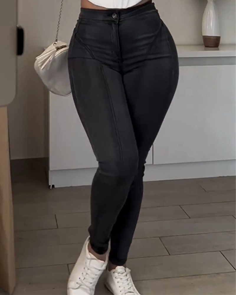 Shapshe® Kurvige Colombianas Skinny-Jeans mit hoher Taille und Po-Lifting für Damen