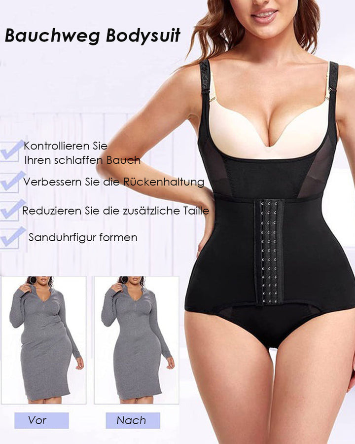 Bauchkontrolle Kompressions Reißverschluss Open-Bust Taillentrainer Shapewear