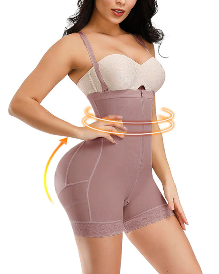 Shapshe® Korsett Bauchkontrolle Butt Lifter Höschen Shapewear Bodys Offene Brust Reißverschluss